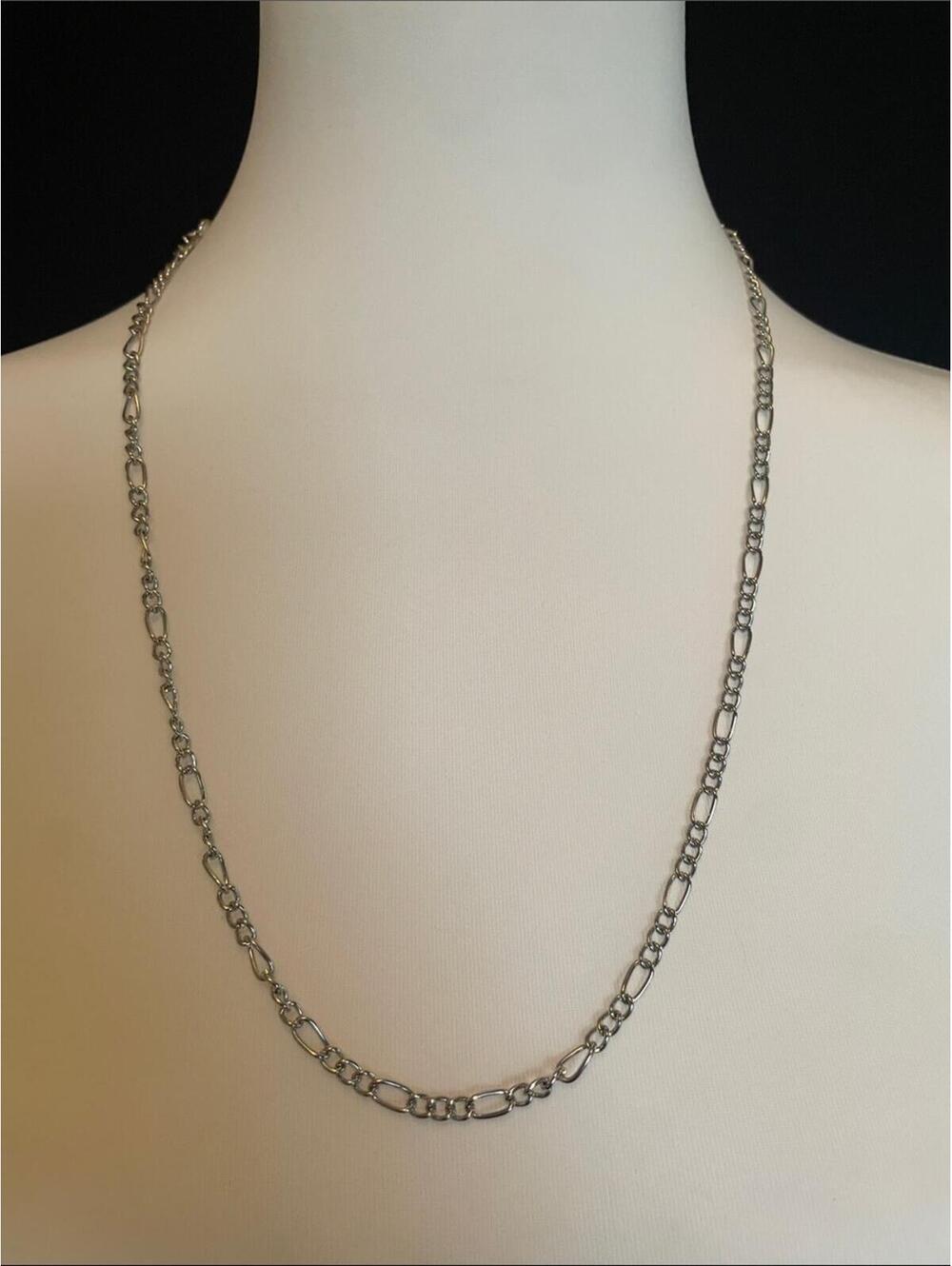 Marlyn Schiff Silver Mixed Link Chain Necklace Adjustable New Without Tags